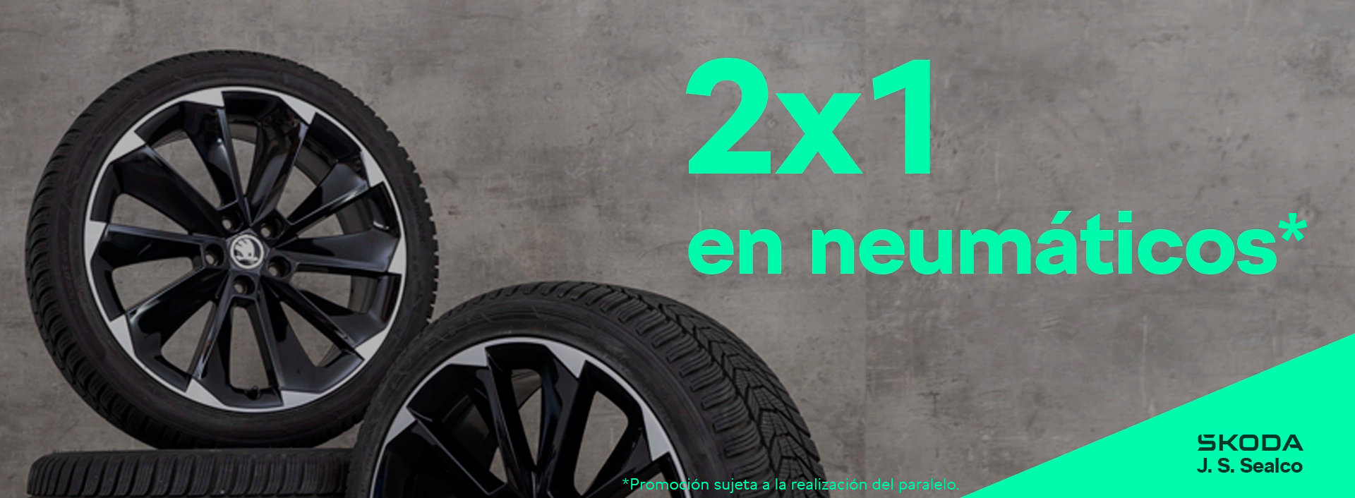 2x1 en neumáticos banner